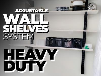 Adjustable WALL SHELVES SYSTEM – HEAVY DUTY