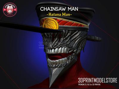 Chainsaw Man Cosplay Helmet – Katana Man – Halloween Costume