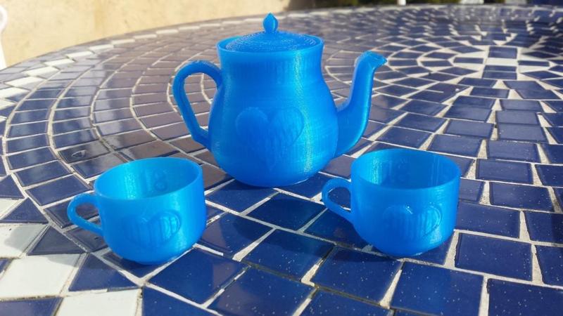 Miniature Heart Tea Set