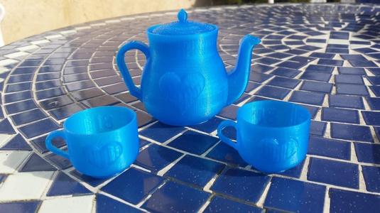 Miniature Heart Tea Set