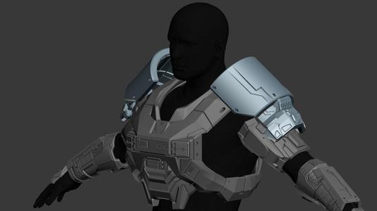 Reach Commando Shoulder Wearable 3D Print Model