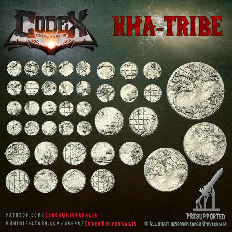 40 Decorated Bases, Kha-Tribe set