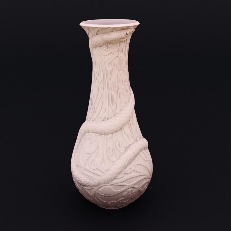 Snake Vase STL 3D Printer file, no supports, Multicolor Printing Available