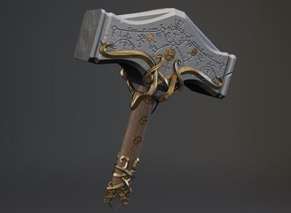 Mjolnir – God of war – Ready to print 3d model