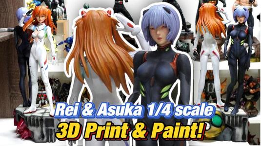 EVA Rei and Asuka Both Normal and Nips Version
