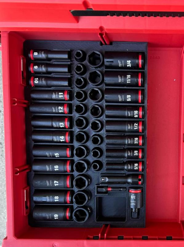 Milwaukee 2/3 Drawer insert 3/8in 43PC Socket Set