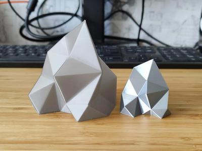 Crystal Test Print – model update – simple vase mode print