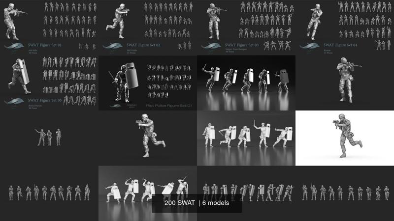200 SWAT  3D Model Collection