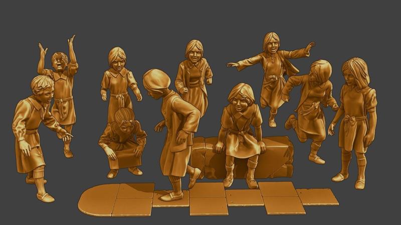 ww2 Casual Girl CG1 Pack 1 3D Model Collection
