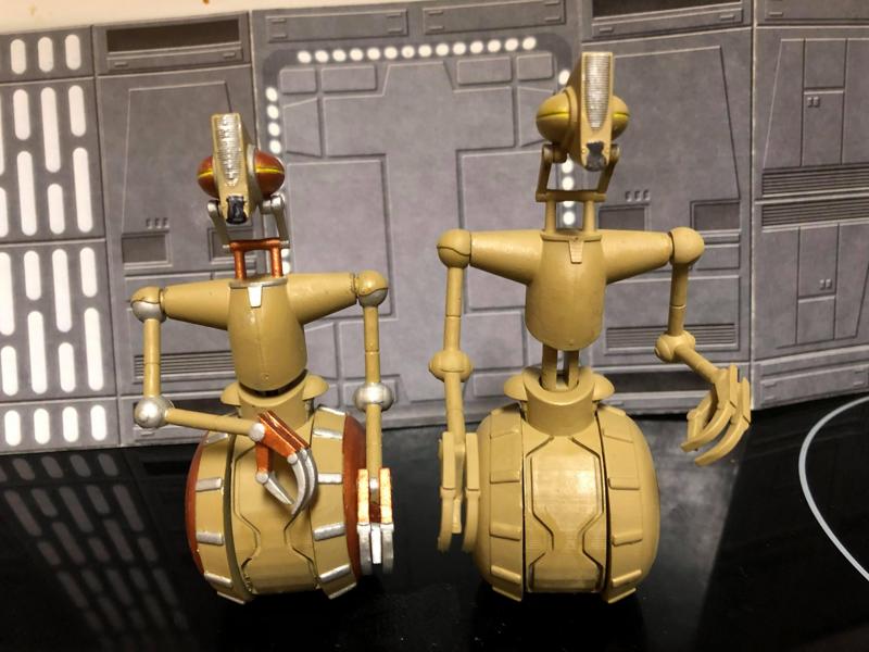 STAR WARS RIC SERIES, RICKSHAW DROID, ATTACK OF THE CLONES CUSTOM VINTAGE ACTION FIGURE, 3.75", 6", 5 POA, 1/18, 1/6