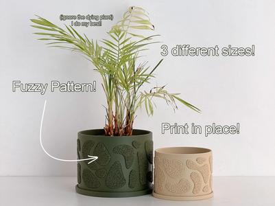 Print in place Organic Planter with Fuzzy pattern