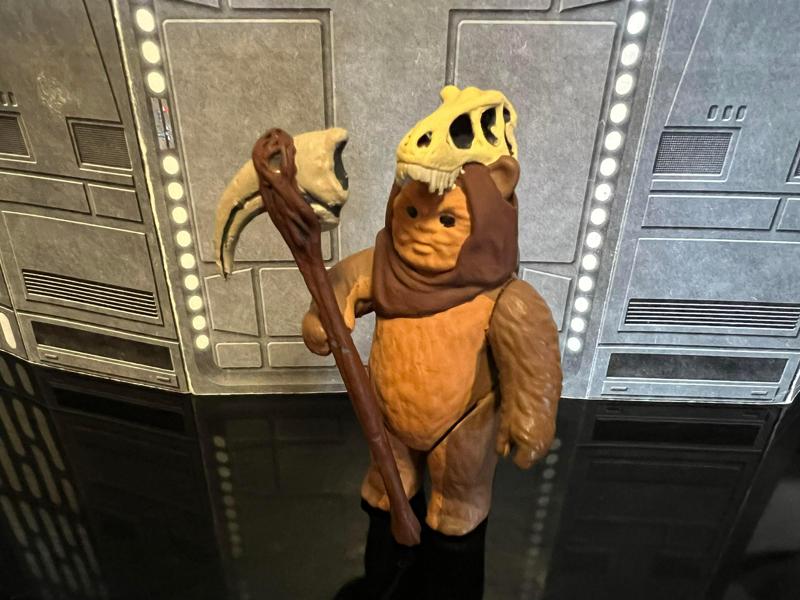 STAR WARS VINTAGE EWOK, EWOK-REX ACTION FIGURE. CUSTOM KENNER, HASBRO, 3.75″, 1/18, 5POA