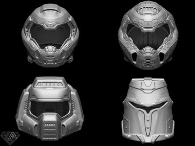 Doom helmets set
