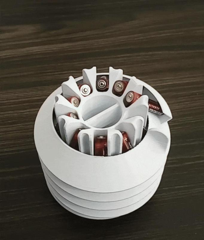 Helical High-Capacity AAA Battery Magazine