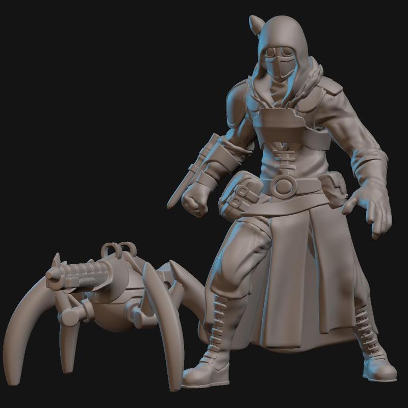 Artillerist Artificer with Eldritch Cannon Miniature