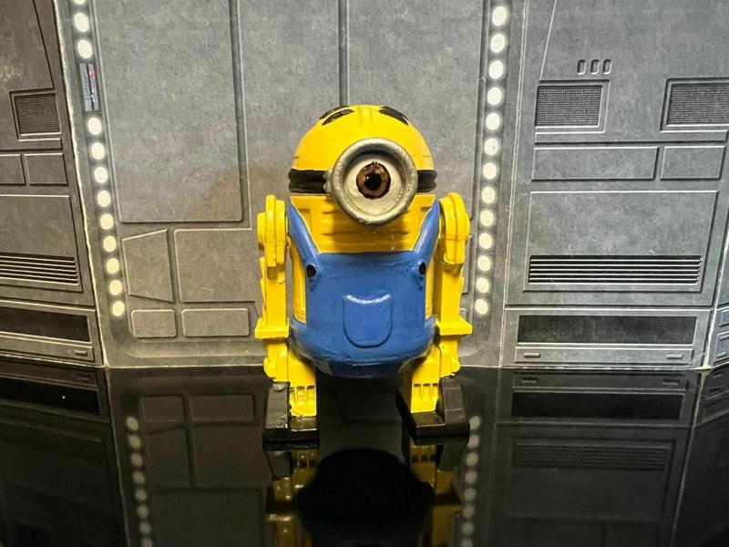 STAR WARS VINTAGE MINIONS HALLOWEEN SPECIAL R2-D2, CUSTOM UNPRODUCED KENNER, HASBRO ACTION FIGURE, 3.75″, 1/18, 5POA