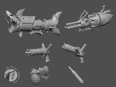 Jinx Weapon Collection LOL – Fan Art 3D print model