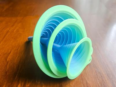 Fast vortex Funnel with Air outlet Print in place