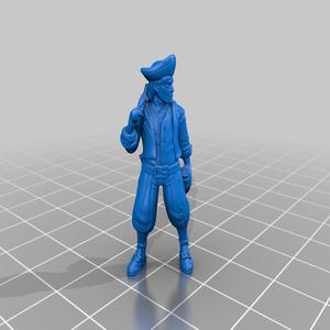 Drunk pirate (28mm DnD miniature)