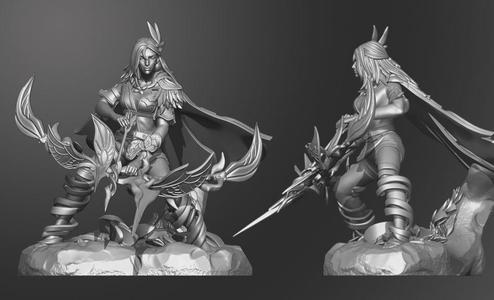 Windranger Dota2 ready for 3D printing