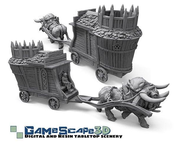 Dire OX and Small Merchant wagon-Promotional-full Model