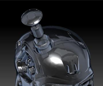 Terminator Skull with CPU Core housing and Plug (Hi res, smooth no sanding version!)
