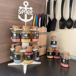 Gewürzregal (Rondel) für Ankerkraut-Gläser / Spice rack (rondel) for Ankerkraut jars