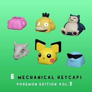 6 Keycaps for mechanical Keyboard – POKEMON Edition Vol 2 –