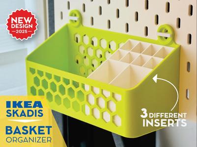 IKEA Skadis Basket Box Bin Organizer + 3 Inserts!