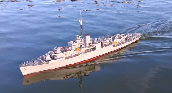 HMS Amethyst  Black Swan Sloop radio controlled working model
