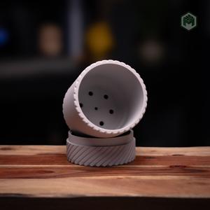 Muzzle Break Planter with Invisible Threaded Drip Tray