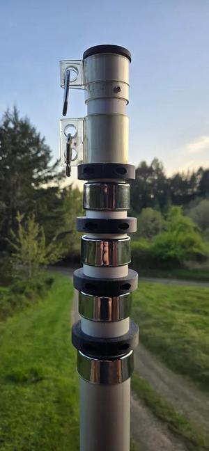 Harbor Freight Flag Pole Retainer Rings -- Starlink Dish   