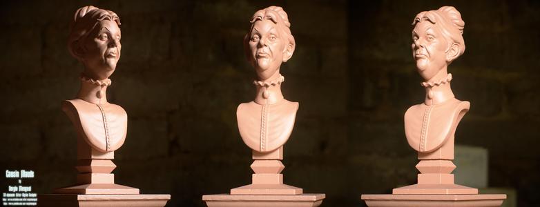 Haunted Mansion Cousin Maude  3D Printable Bust