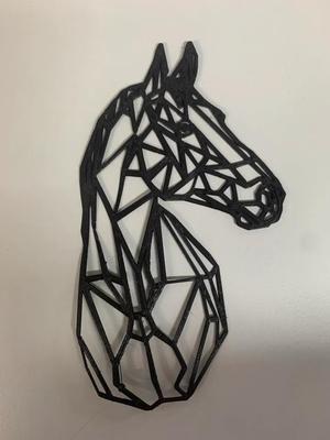 geometrical horse head / Pferdekopf wallart