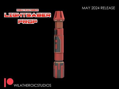 Red Ranger Lightsaber w LED Blade Prop