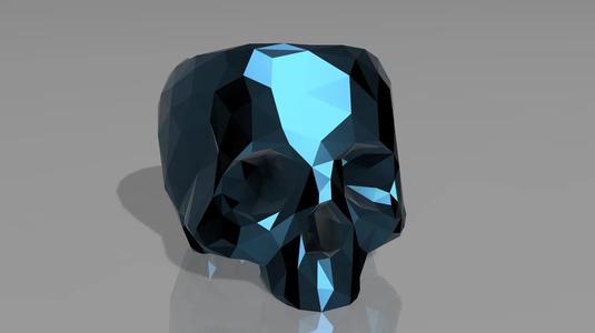 Lower Poly Skull Bowl