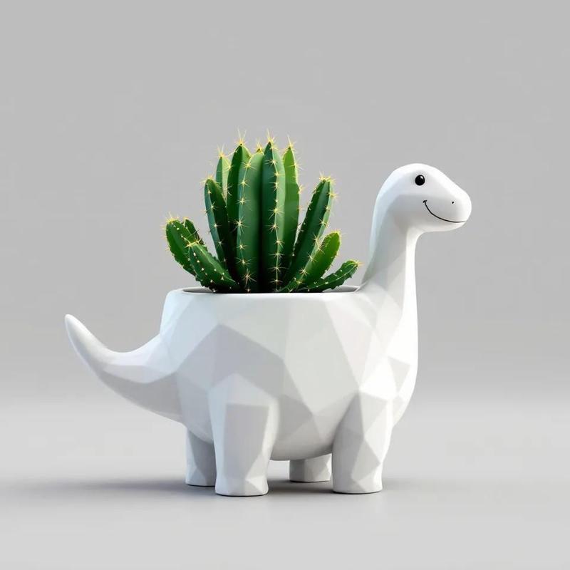 Modern Dino Planter – Perfect for Flowers