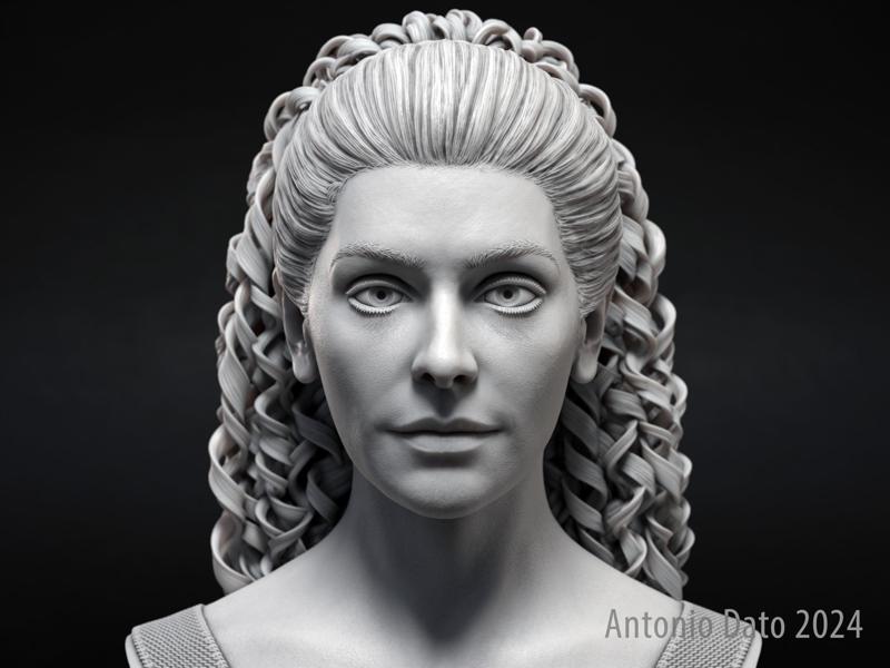 Marina Sirtis as Deanna Troi Bust Printable 3D Model