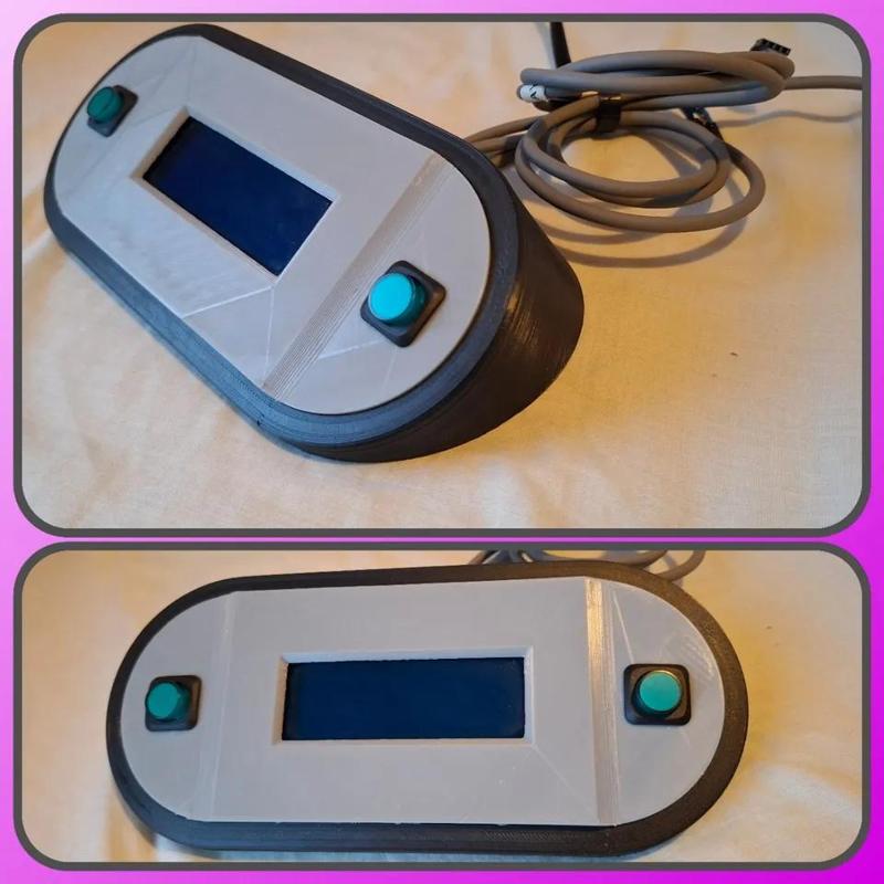 20×4 LCD Bezel and case with push button mounts