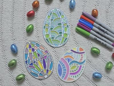 Easter Eggs Coloring Egg Set 4 Sharpie Color