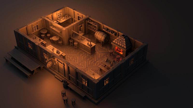 The Boasting Cock Tavern – modular terrain OpenLOCK compatible