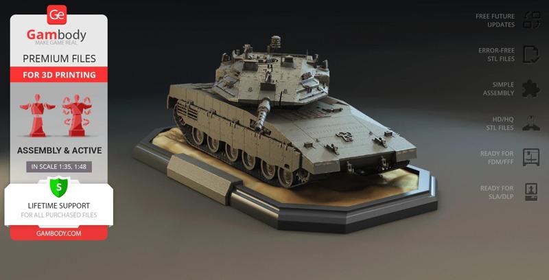 Tank Merkava MK 4 3D Printing Model | Assembly