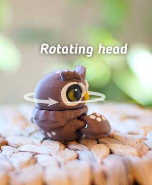 Observing Owl – Articulated Fidget Owl – Ludo 3D Printed Flexy Fidget Toy