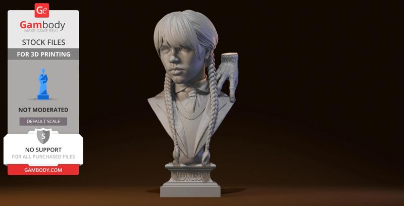 Bust of Wednesday Addams