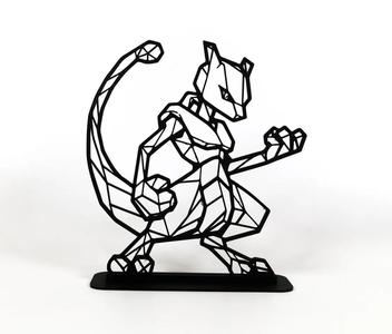 Geometric Low Poly Mewtwo