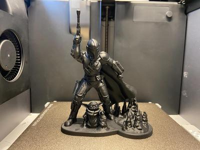 Mandalorian and Grogu Figurine – no supports