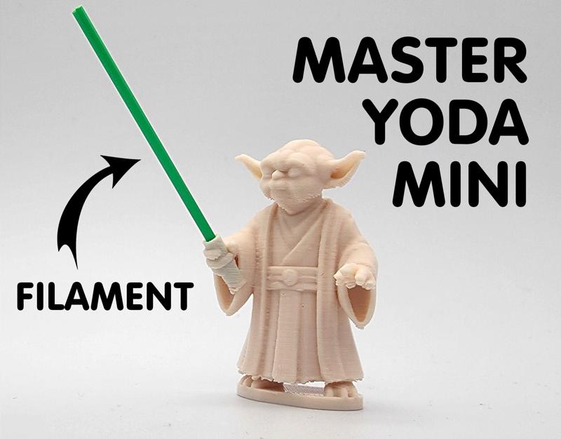 Master Yoda Miniature w/Filament Lightsaber