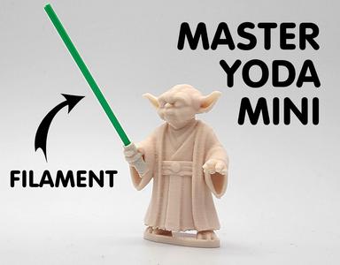 Master Yoda Miniature w/Filament Lightsaber