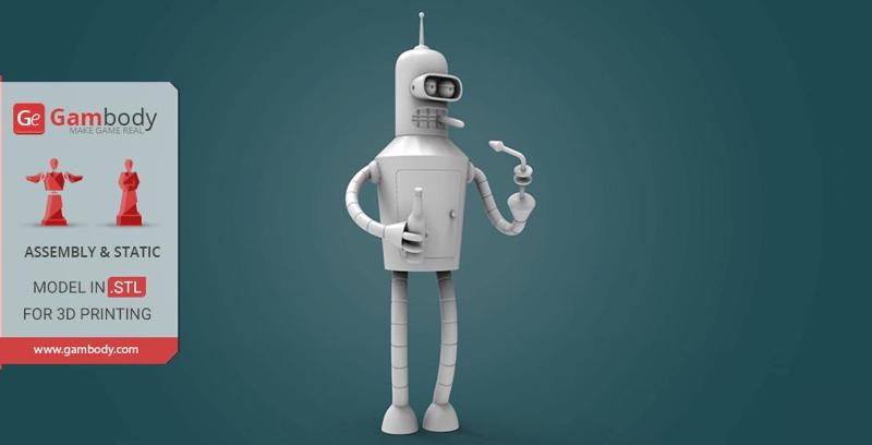Futurama Bender 3D Printing Figurine | Assembly