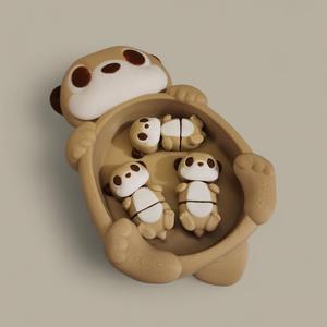 Otter Family – Trinket Tray & Flexi Babies!